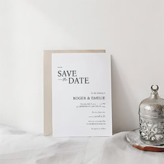 Klassische Elegante Skriptereihen Speichern Sie di Save The Date