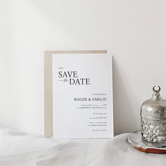 Klassische Elegante Skriptereihen Speichern Sie di Save The Date (Von Creator hochgeladen)