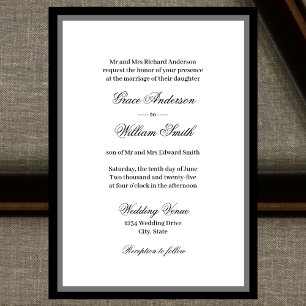 Klassische, elegante Skriptfamilien für Hochzeiten Einladung