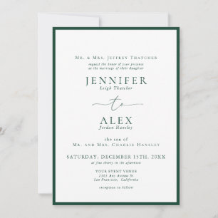 Klassische Elegante Traditionelle Hochzeit Einladung