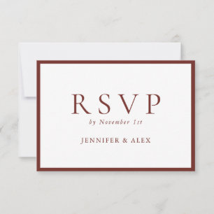 Klassische Elegante Traditionelle UAwg Hochzeit RSVP Karte