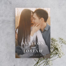 Klassische Elegante Typografy Names Foto Wedding