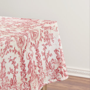 Klassische Elegante Vintage Rot-Französisch Countr Tischdecke