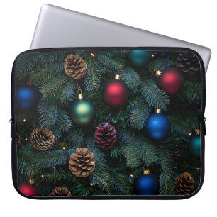 Klassische elegante Weihnachtsbaum-Ornamente Laptopschutzhülle