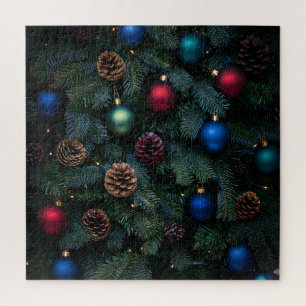 Klassische elegante Weihnachtsbaum-Ornamente Puzzle