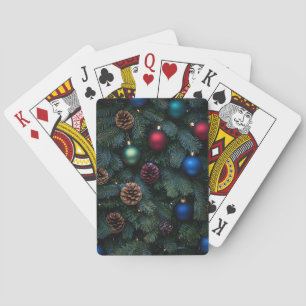 Klassische elegante Weihnachtsbaum-Ornamente Spielkarten