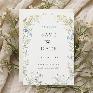 Klassische elegante Wildblumen-Hochzeit - Save the Save The Date
