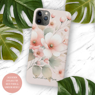 Klassische, elegante, zarte Wasserfarben-Blumen Case-Mate iPhone Hülle