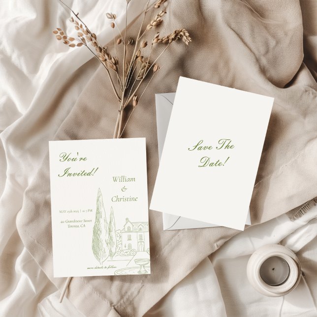 Klassische Elegante Zeitlose Hochzeit Save The Date (Von Creator hochgeladen)