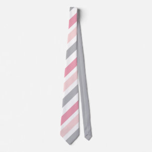 Klassische Eleganz Soft Pastell Rosa Grau Streifen Krawatte