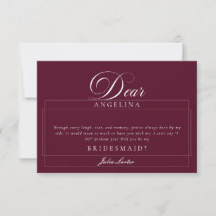 Klassische Elfenbein-Burgunder-Hochzeitskarten für Einladung