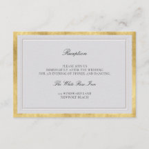 Klassische Elfenbein-Faux-Gold-Elegante Hochzeitsf