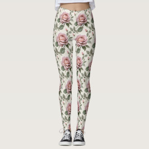 Klassische englische Rosen in zarten Schattierunge Leggings