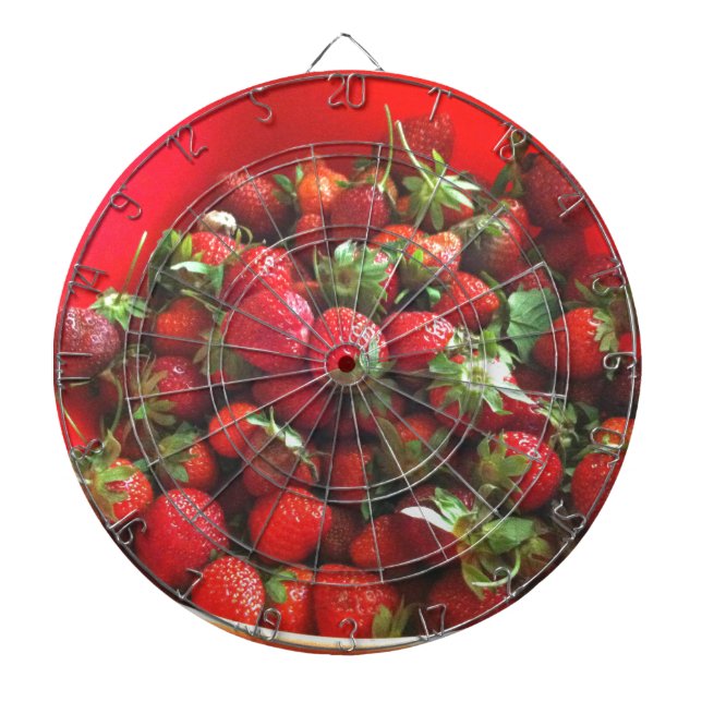 Klassische Erdbeeren Dartscheibe (vorne)