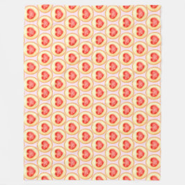 Klassische Erdbeerherz-Thumbprint-Cookies Fleecedecke