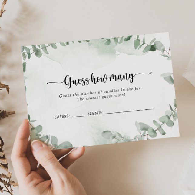 Klassische Eukalyptus schätzt die Anzahl der Spiel Visitenkarte (Von Creator hochgeladen)