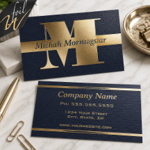 Klassische Executive-Monogramm-Karte