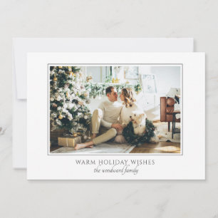 Klassische Familienfoto-Weihnachtsgrüße Feiertagskarte