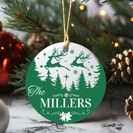 Klassische Familienname Weihnachtsgewohnheit Keramik Ornament