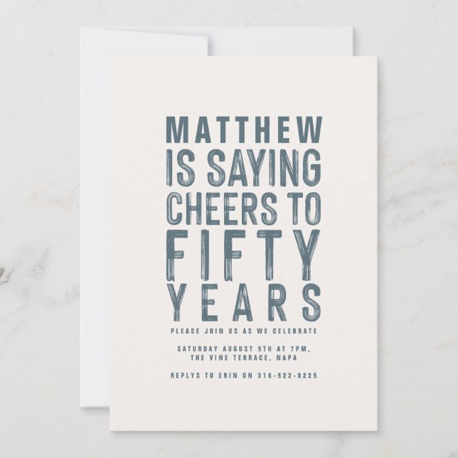 Klassische farbenfrohe Beifall zum 50-jährigen Geb (Vorderseite)