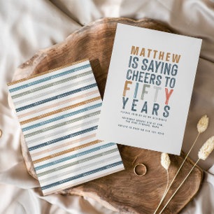 Klassische farbenfrohe Beifall zum 50-jährigen Geb