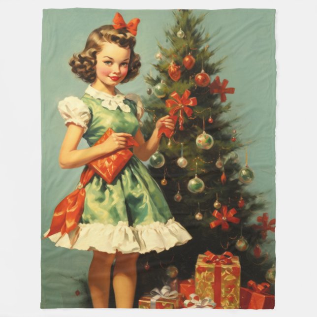 Klassische Feiern Weihnachtsblanket Fleecedecke (Vorderseite)