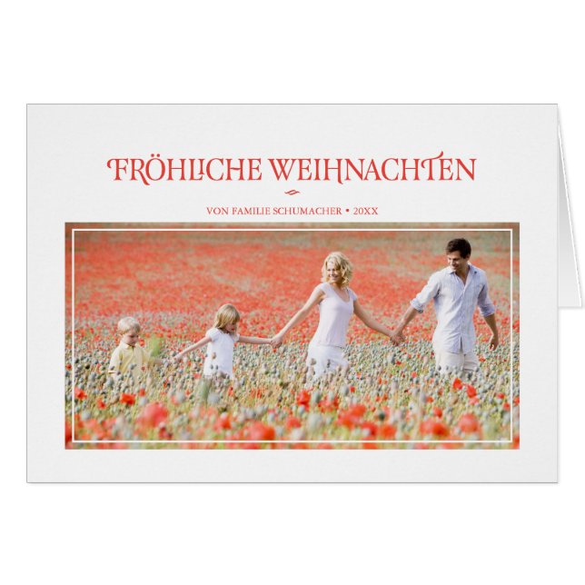 Klassische Feiertags-Gruß (Vorderseite (Horizontal))