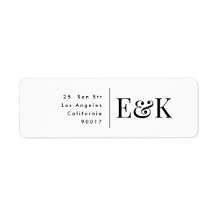 Klassische fette Big Monogram Elegante Rücksendead