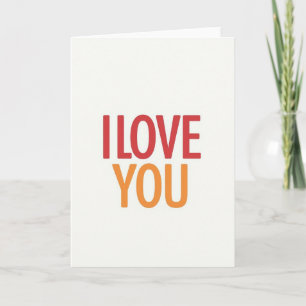 Klassische, fette Karte 'Ich liebe dich'