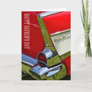KLASSISCHE FIFTIES CAR VATER'S DAY CARD KARTE