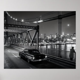 Klassische Film-Noir-Brücke Poster