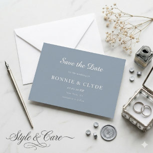 Klassische flache Hochzeit - Rettet das Datum mit  Save The Date