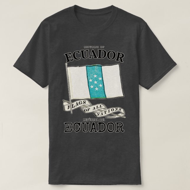 Klassische Flagge Ecuadors T-Shirt (Design vorne)