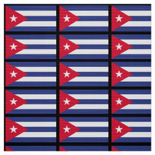 Klassische Flagge Kubas Stoff
