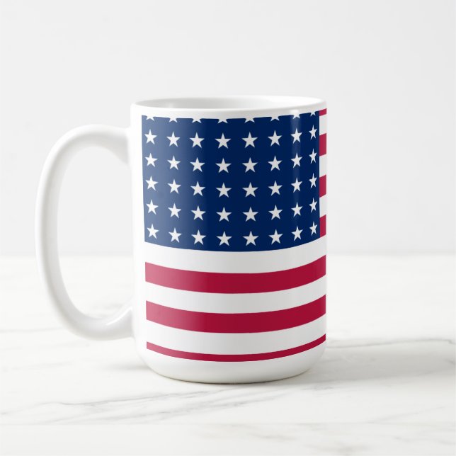 Klassische Flagge USA Kaffeetasse (Links)