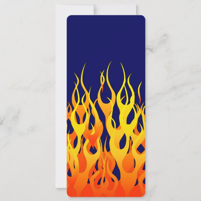 Klassische Flammenfeuer auf blauem Navy (Vorderseite)