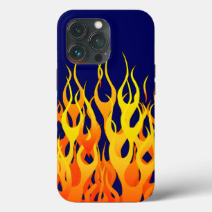 Klassische Flammenfeuer auf blauem Navy Case-Mate iPhone Hülle