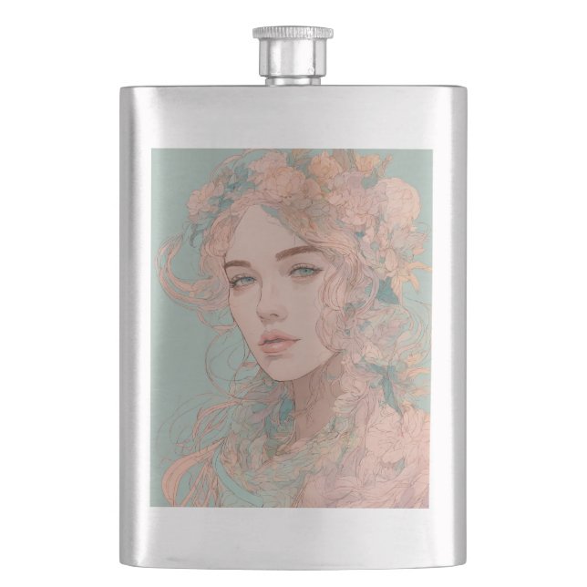 klassische Flasche Flachmann (Vorderseite)