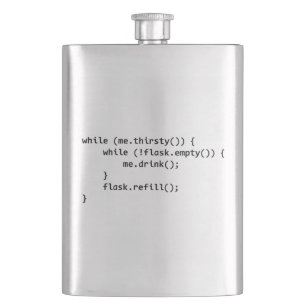 Klassische Flasche für Javascript-Programmierer Flachmann