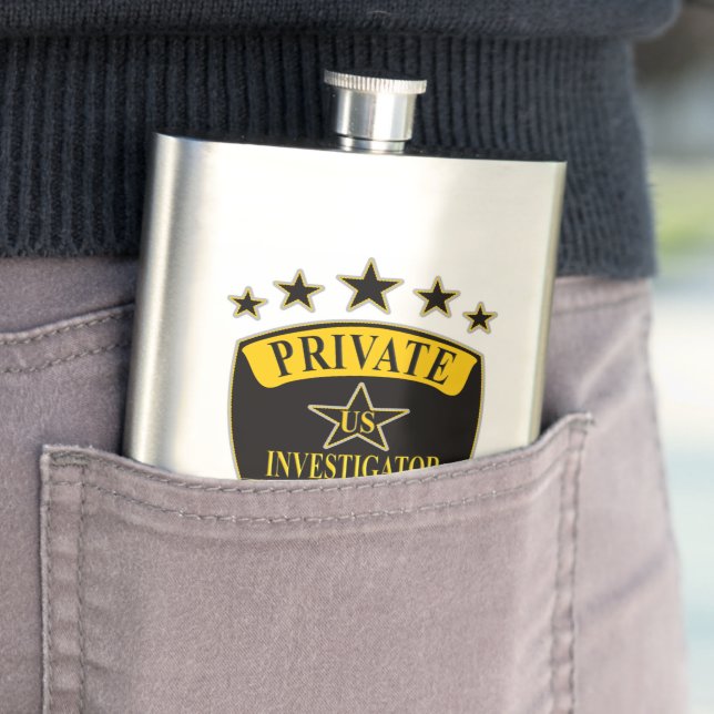 Klassische Flasche für private Ermittler Flachmann (Beispiel)
