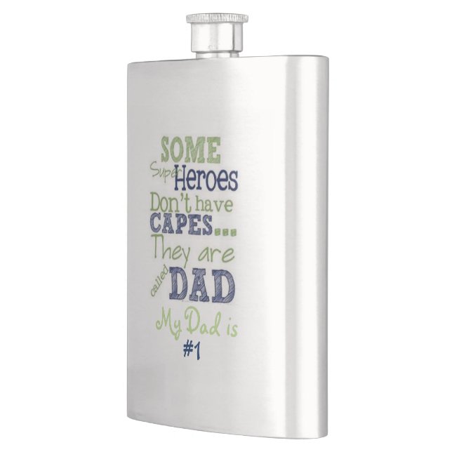 Klassische Flasche/Vater Typografie Flachmann (Links)