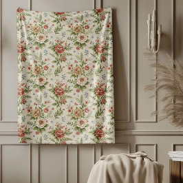 Klassische florale Akzente aus dem Shabby Chic Mat Fleecedecke