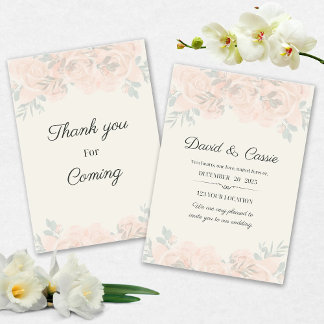 Klassische Florale Hochzeitseinladung Einladung