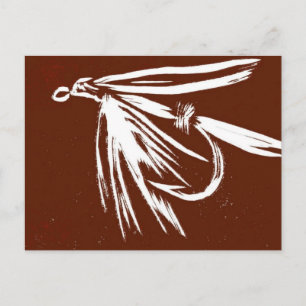 Klassische Forelle Fly Postcard Postkarte