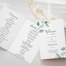 Klassische formale grüne Blätter geflochtene Hochz Programm