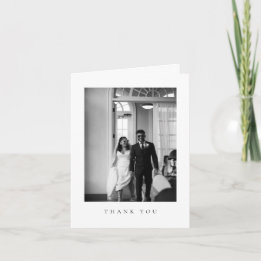 Klassische formelle Hochzeitsfoto-Dankeskkarte gef Dankeskarte