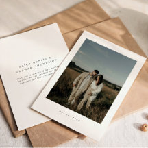 Klassische formelle Hochzeitsfoto-Einladung