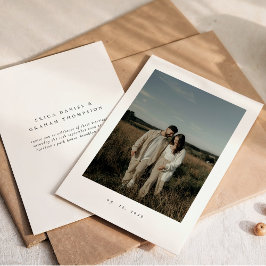 Klassische formelle Hochzeitsfoto-Einladung Einladung