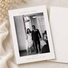 Klassische formelle Hochzeitsfoto-Save-the-Date-Ka Save The Date