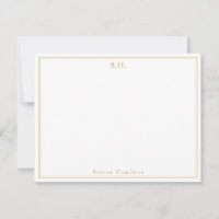 Klassische formelle Imitat Goldmonogramm-Name Mini